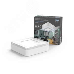 Светильник светодиодный ДБО 6 Вт 350 лм 4000К Белый IP20 105х105х40мм Алюминий Backlight 3