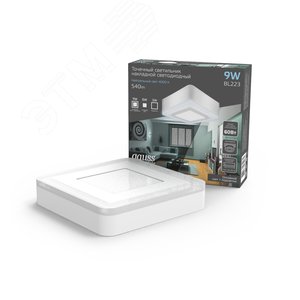 Светильник светодиодный накладной ДПО-3+3 Вт 540Лм 4000К квадрат белый IP20 3 режима LED 105х105х40 мм 220-240 В Backlight Gauss (BL223) - фото 2