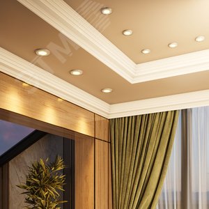 Светильник светодиодный встраиваемый ДВО-12+4 Вт 1200 Лм 3000К Круг IP20 3 режима LED монтажный d170 мм 193х31 мм 180-265 В Bubbles Gauss (BL314) 5