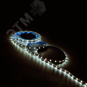 Лента светодиодная 4.8 Вт/м DC 12В 3000К IP20 60LED SMD2835 (блистер 2м) 312 лм/м Basic - фото 4