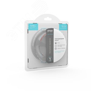 Лента светодиодная 4.8 Вт/м DC 12В 4000К IP20 60LED SMD2835 (блистер 5м) 312 лм/м Basic - фото 5