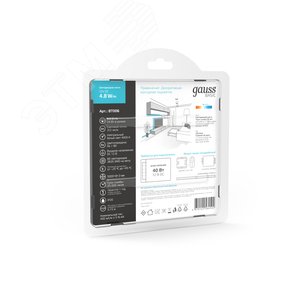 Лента светодиодная 4.8 Вт/м DC 12В 4000К IP20 60LED SMD2835 (блистер 5м) 312 лм/м Basic - фото 6