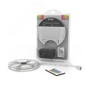 Лента светодиодная LED 6 Вт/м 390 Лм/м 5050-SMD 30 шт/м 12 В DC RGB RGB IP20 блистер (5 м ) (комплект) Basic Gauss (BT012) - фото 2