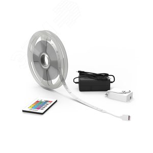 Лента светодиодная LED 6 Вт/м 390 Лм/м 5050-SMD 30 шт/м 12 В DC RGB RGB IP20 блистер (5 м ) (комплект) Basic Gauss (BT012) - Gauss
