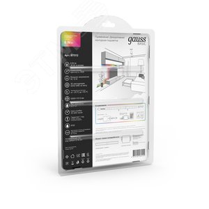 Лента светодиодная LED 6 Вт/м 390 Лм/м 5050-SMD 30 шт/м 12 В DC RGB RGB IP20 блистер (5 м ) (комплект) Basic Gauss (BT012) - фото 6