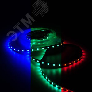 Лента светодиодная 10 Вт/м DC 12В RGB IP20 60LED SMD5050 (блистер 3м) 700 лм/м Basic - фото 3