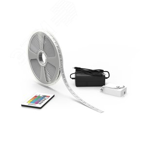 Лента светодиодная LED 12 Вт/м 780 Лм/м 5050-SMD 60 шт/м 12 В DC RGB RGB IP65 блистер (5 м ) (комплект) Basic Gauss (BT072) - Gauss