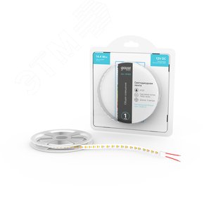 Лента светодиодная 14.4 Вт/м DC 12В 4000К IP20 120LED SMD2835 (блистер 3м) 1400 лм/м Basic - фото 2