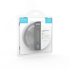 Лента светодиодная 14.4 Вт/м DC 12В 4000К IP20 120LED SMD2835 (блистер 3м) 1400 лм/м Basic - фото 5