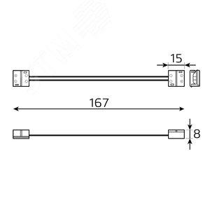 Набор коннекторов для светодиодной ленты 2835 8мм 3528/3014/2835 12В 8мм Basic - фото 4