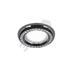Светильник Strass CA038 Круг. Кристал/Черный, Gu5.3 1/30