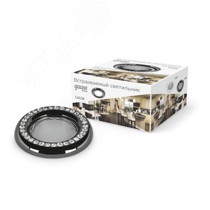 Светильник Strass CA038 Круг. Кристал/Черный, Gu5.3 1/30 2