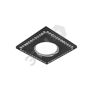 Светильник Strass CA041 Квадрат. Кристал/Черный, Gu5.3 1/30 (CA041)