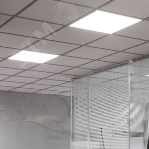 Светильник светодиодный ДВО 30 Вт 3700 лм 6500К AC 220В IP40 595х595х50мм призма с БАП аварийный CRI>80Ra MiR 3