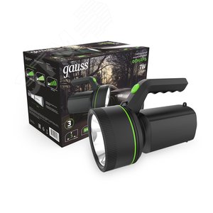 Фонарь прожекторный светодиодный GFL601 7W 200lm Li-ion 3000mAh LED 1/10/30 | GF601 | Gauss - фото 2