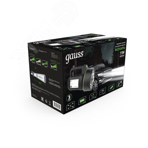 Фонарь прожекторный LED 11 Вт 400 Лм Li-ion 4800mAh модель GFL602 Gauss (GF602) - фото 3
