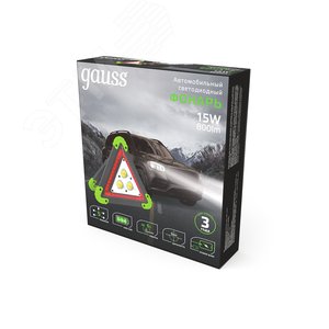 Фонарь автомобильный LED 15 Вт 800 Лм Li-ion      2400mAh модель GFL802 Gauss (GF802) - фото 3