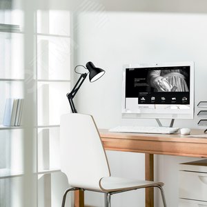 Светильник настольный под лампу E27 AC 220В Черный IP20 струбцина и основание GTL Gauss - фото 5