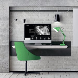 Светильник настольный под лампу E27 AC 220 В Зеленый IP20 струбцина и основание GTL - фото 5