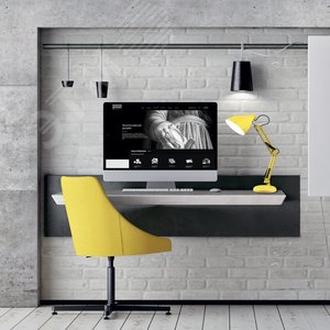 Светильник настольный под лампу E27 AC 220В Желтый IP20 струбцина и основание GTL Gauss - фото 5