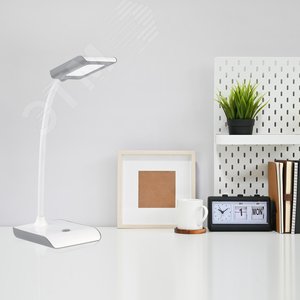 Светильник настольный LED 8 Вт 550 Лм 4000K белый с серым модель GTL101 220-240 В Gauss - фото 5