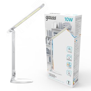 Светильник настольный LED 10 Вт 550 Лм 2700-6500K белый диммируемый+ночник модель GTL204 170-265 В Gauss - фото 2