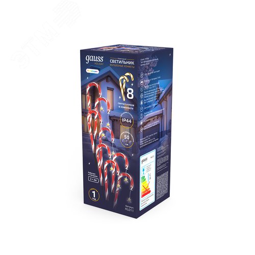 Светильник новогодний Волшебные конфеты мультицвет LED IP44 Holiday Gauss (HL011) - фото 16