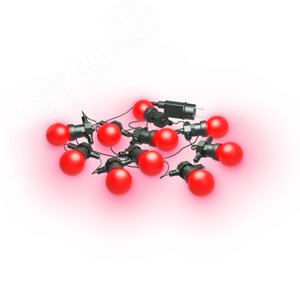 Гирлянда светодиодная Белт Лайт 10 несменных ламп 7,7 м IP44 красный Holiday Gauss (HL064) - фото 2