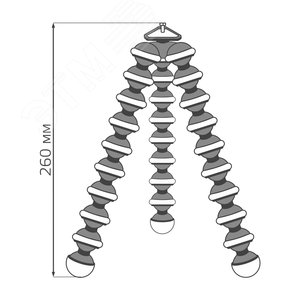 Тренога гибкая для установки кольцевого светильника Gauss (RL101) - фото 8