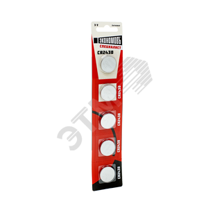 Элемент питания  литиевый CR2430 3V BP-5  ЭкономовЪ (EcoCR2430_BP5) - Экономка