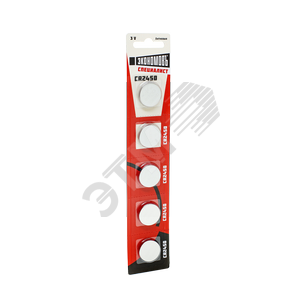 Элемент питания  литиевый CR2450 3V BP-5  ЭкономовЪ (EcoCR2450_BP5) - Экономка