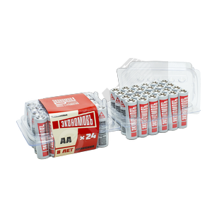 Элемент питания алкалиновый LR6 24BOX пальчиковые ЭкономовЪ - Экономка