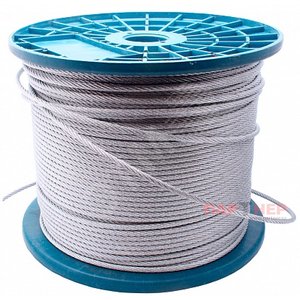 Трос DIN3055 2мм стальной оцинкованный (250м) (27281) - Партнер