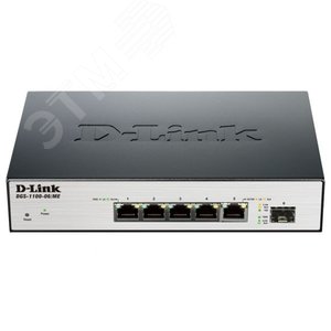 Коммутатор управляемый L2 5 портов RJ45/SFP 10 100 1000 Мб/с - D-Link