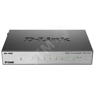 Коммутатор неуправляемый 8 портов  RJ45 10 100 Мб/с - D-Link