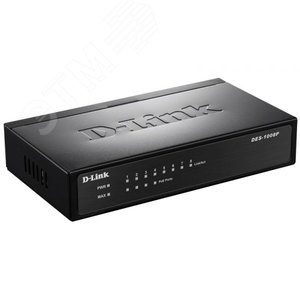 Коммутатор неуправляемый с 8 портами 10/100Base-TX с поддержкой PoE (DES-1008P/C1A) - D-Link