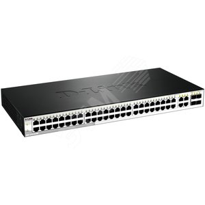 Коммутатор 2 уровня с 48 портами 10/100Base-TX и 4 комбо-портами 1000Base-T/SFP (DL-DES-1210-52/ME/C1A) - D-Link