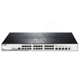 Коммутатор управляемый L2  28 портов RJ45/SFP 10 100 1000 Мб/с PoE 370Вт - D-Link