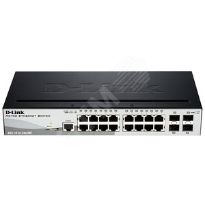 Коммутатор 16 портов 10/100/1000Base-Т и 4 порта 1000Base-X SFP (DGS-1510-20L/ME/A1A) - D-Link