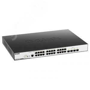 Коммутатор 28 портов управляемый 24х10/100/1000 4хSFP+ 10 Гб/с (DL-DGS-3000-28XMP/B1A) - D-Link