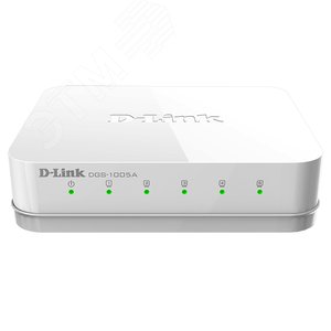 Неуправляемый коммутатор с 5 портами              10/100/1000Base-T (DL-DGS-1005A/D2A) - D-Link