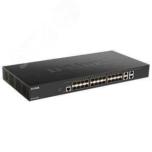 Коммутатор управляемый L2  28 портов RJ45/SFP 10000 (10G) Мб/с - D-Link