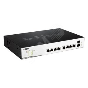 Коммутатор настраиваемый EasySmart с 8 портами 10/100/1000Base-T и 2 портами 1000Base-X SFP (DL-DGS-1100-10MP/B1A) - D-Link