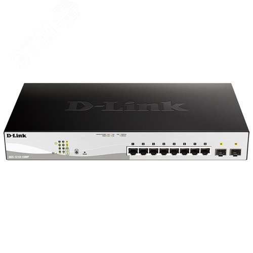Коммутатор управляемый L2 10 портовRJ45/SFP 10 100 1000 Мб/с PoE 130Вт - фото 2