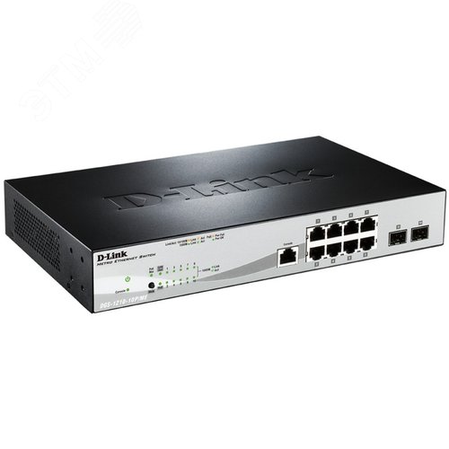 Коммутатор управляемый L2 10 портов RJ45/SFP 10 100 1000 Мб/с РоЕ 78Вт 2