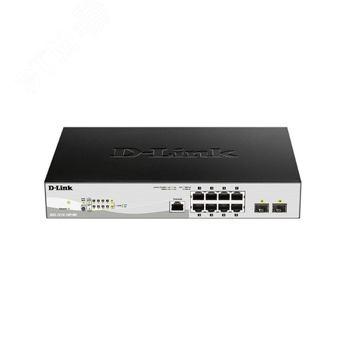 Коммутатор управляемый L2 10 портов RJ45/SFP 10 100 1000 Мб/с PoE 78Вт - фото 2