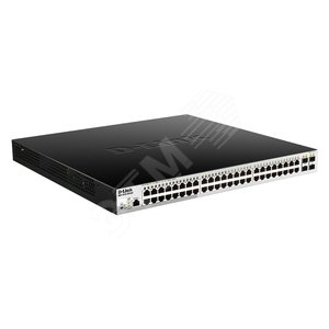 Коммутатор управляемый L2 52 порта  RJ45/SFP 10 100 1000 Мб/с PoE 193Вт - D-Link