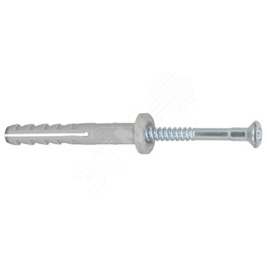 Дюбель-гвоздь 6х80/50 N F цилиндрический бортик, нейлон