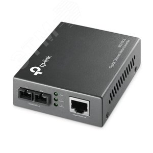 Медиаконвертер 10/100/1000 Мбит/с RJ45 - 1000 Мбит/с разъём SC (одномодовый оптоволоконный кабель), полнодуплексный, до 15км, переключающийся адаптер питания, возможность установки в шасси TL-MC1400 (TL-MC210CS) - TP-Link