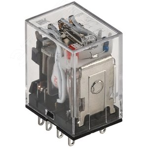 Реле промежуточное 12 В DC 4 переключающих контакта 3 A РЭК78/4 с индикацией - ONI (IEK)